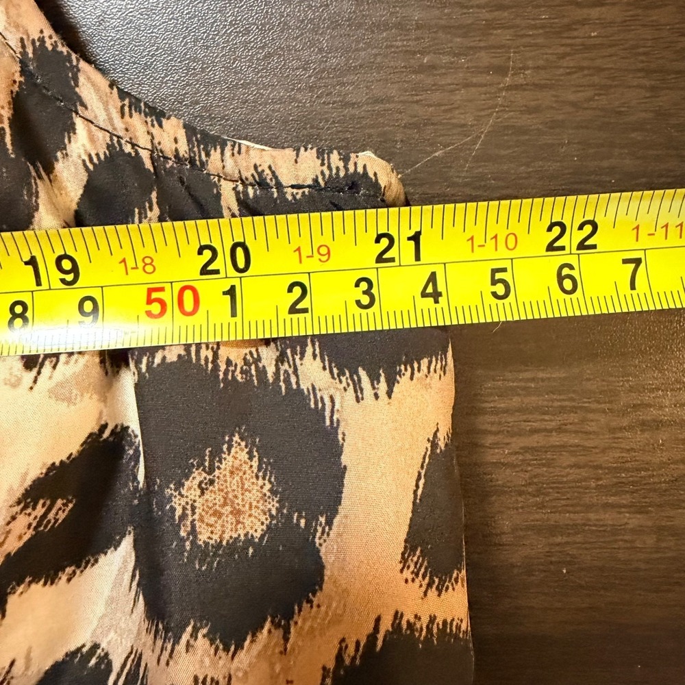 Charter Club Reversible Vest Leopard Print/Beige Soft Pockets Quilted Zip Sz XL - Picture 12 of 13